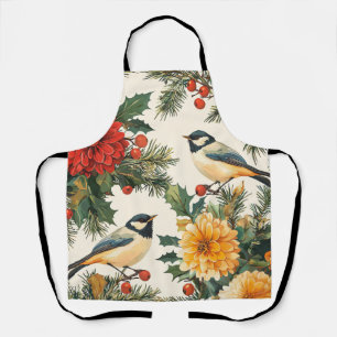 Vintages Weihnachtsmuster aus Holz (9) Schürze