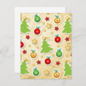 Vintages Weihnachtsmuster Feiertagskarte (Vorne/Hinten)