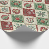 Vintages Weihnachtsmuster Geschenkpapier (Ecke)