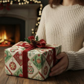 Vintages Weihnachtsmuster Geschenkpapier