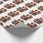 Vintages Weihnachtsmuster Geschenkpapier (Ecke)
