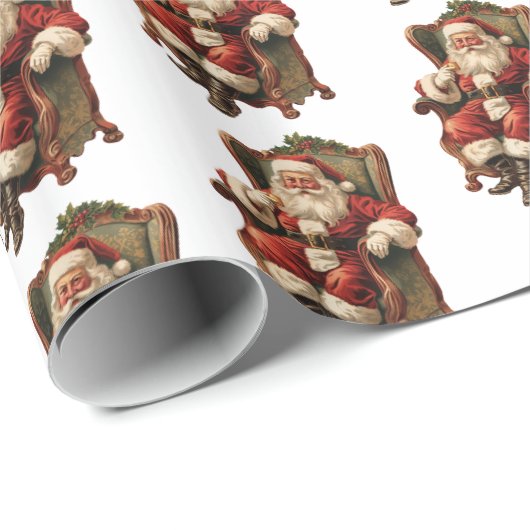 Vintages Weihnachtsmuster Geschenkpapier (Rolleneckpunkt)