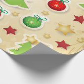 Vintages Weihnachtsmuster Geschenkpapier (Ecke)
