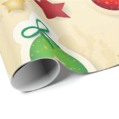 Vintages Weihnachtsmuster Geschenkpapier (Rolleneckpunkt)