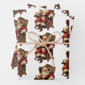 Vintages Weihnachtsmuster Geschenkpapier Set (Beispiel)