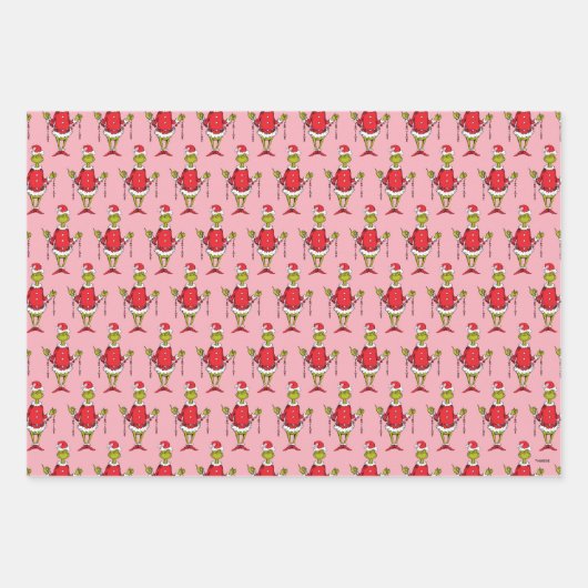 Vintages Weihnachtsmuster Geschenkpapier Set (Vorderseite 2)