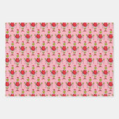 Vintages Weihnachtsmuster Geschenkpapier Set (Vorderseite)