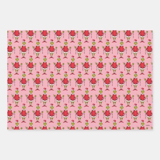 Vintages Weihnachtsmuster Geschenkpapier Set (Vorderseite)