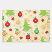 Vintages Weihnachtsmuster Geschenkpapier Set (Vorderseite 2)