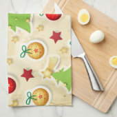 Vintages Weihnachtsmuster Geschirrtuch (Viertel Falte)