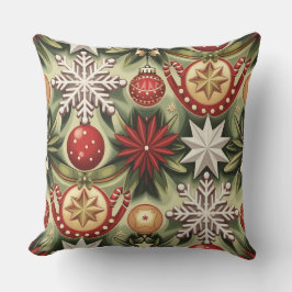 Vintages Weihnachtsmuster Kissen