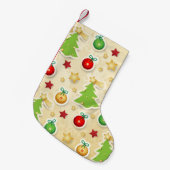 Vintages Weihnachtsmuster Kleiner Weihnachtsstrumpf (Vorderansicht (hängend))