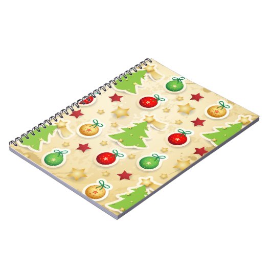 Vintages Weihnachtsmuster Notizblock (Linke Seite)