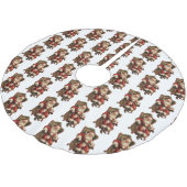 Vintages Weihnachtsmuster Polyester Weihnachtsbaumdecke (Schrägansicht)