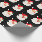 Vintages Weihnachtsmuster Schwarzes Weihnachtsfest Geschenkpapier (Ecke)