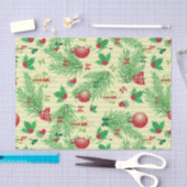 Vintages Weihnachtsmuster Seidenpapier (Handwerk)