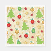 Vintages Weihnachtsmuster Serviette (Vorderseite)