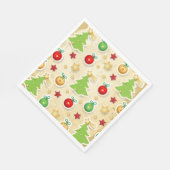 Vintages Weihnachtsmuster Serviette (Ecke)