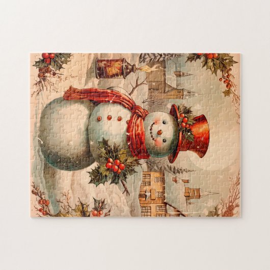 Vintages Weihnachtspuzzle Puzzle (Horizontal)