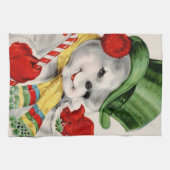 Vintages Weihnachtsretro Snowman-Küchentuch Handtuch (Horizontal)