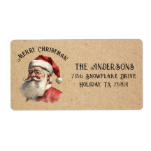 Vintages Weihnachtsrücksendezeichen des Weihnachts
