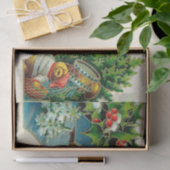 Vintages Weihnachtssankt-Feiertags-Partygewebe Seidenpapier (Geschenk)