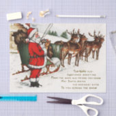 Vintages Weihnachtssankt-Ren-Partygewebe Seidenpapier (Handwerk)