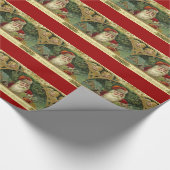 Vintages Weihnachtssankt-Verpackungspapier Geschenkpapier (Ecke)