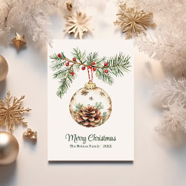 Vintages Weihnachtsschmuck Feiertagskarte