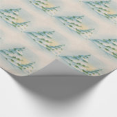 Vintages Weihnachtsschneepapier der 50er Jahre Geschenkpapier (Ecke)