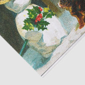 Vintages Weihnachtssnowmankatzen-Partygewebe Seidenpapier (Ausschnitt)