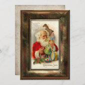 Vintages Weihnachtsspielzeug mit Verse Feiertagskarte (Vorne/Hinten)