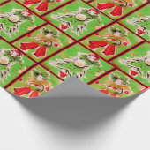 Vintages Weihnachtsverpackungs-Papier Geschenkpapier (Ecke)