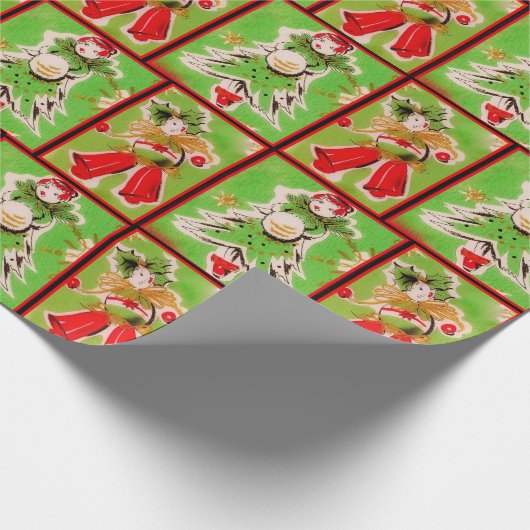 Vintages Weihnachtsverpackungs-Papier Geschenkpapier (Ecke)