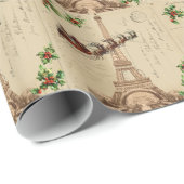 Vintages Weihnachtsverpackungs-Papier Sankt Paris Geschenkpapier (Rolleneckpunkt)