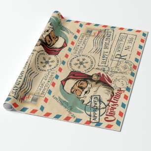 Vintages Weihnachtswackelpapier Geschenkpapier