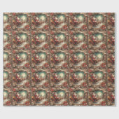 Vintages Weihnachtswackelpapier Geschenkpapier (Flach)
