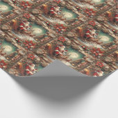 Vintages Weihnachtswackelpapier Geschenkpapier (Ecke)