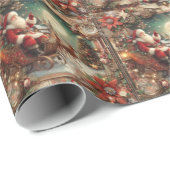Vintages Weihnachtswackelpapier Geschenkpapier (Rolleneckpunkt)