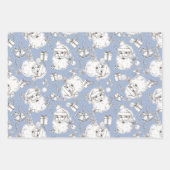 Vintages Weihnachtswackelpapier Geschenkpapier Set (Vorderseite 3)