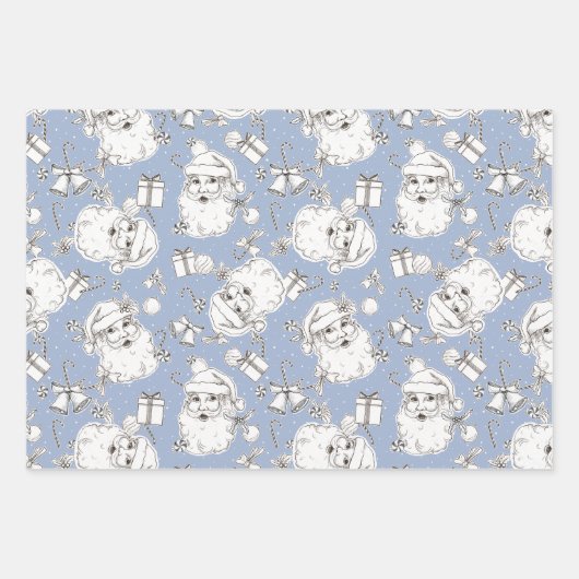 Vintages Weihnachtswackelpapier Geschenkpapier Set (Vorderseite 3)