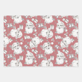 Vintages Weihnachtswackelpapier Geschenkpapier Set (Vorderseite 2)