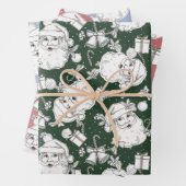 Vintages Weihnachtswackelpapier Geschenkpapier Set (Beispiel)