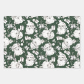 Vintages Weihnachtswackelpapier Geschenkpapier Set (Vorderseite)
