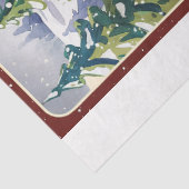 Vintages Weihnachtswaschpapier des Weihnachtsmanns Seidenpapier (Detail)