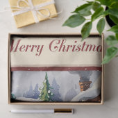 Vintages Weihnachtswaschpapier des Weihnachtsmanns Seidenpapier (Geschenk)