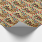 Vintages Weihnachtswaschpapier Geschenkpapier (Ecke)