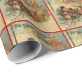 Vintages Weihnachtswaschpapier Geschenkpapier (Rolleneckpunkt)