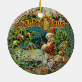 Vintages Weihnachtswerk Keramikornament (Hinten)