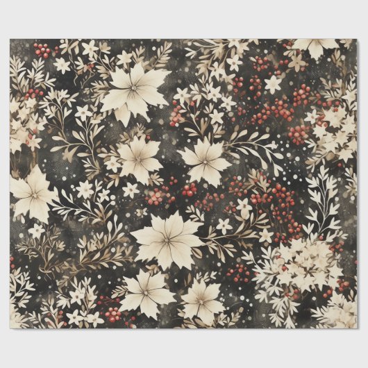 Vintages Weihnachtswrackpapier Geschenkpapier (Flach)